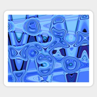 Vivid Blue Abstract Sticker
